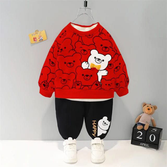 beautiful bears printed kids suit