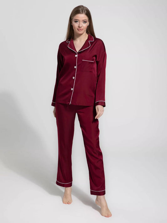 2 pc nighty in premium fabric silk jersey