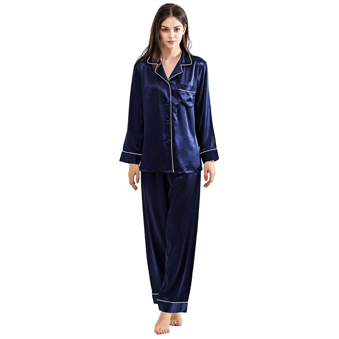 2 pc nighty in premium fabric silk jersey