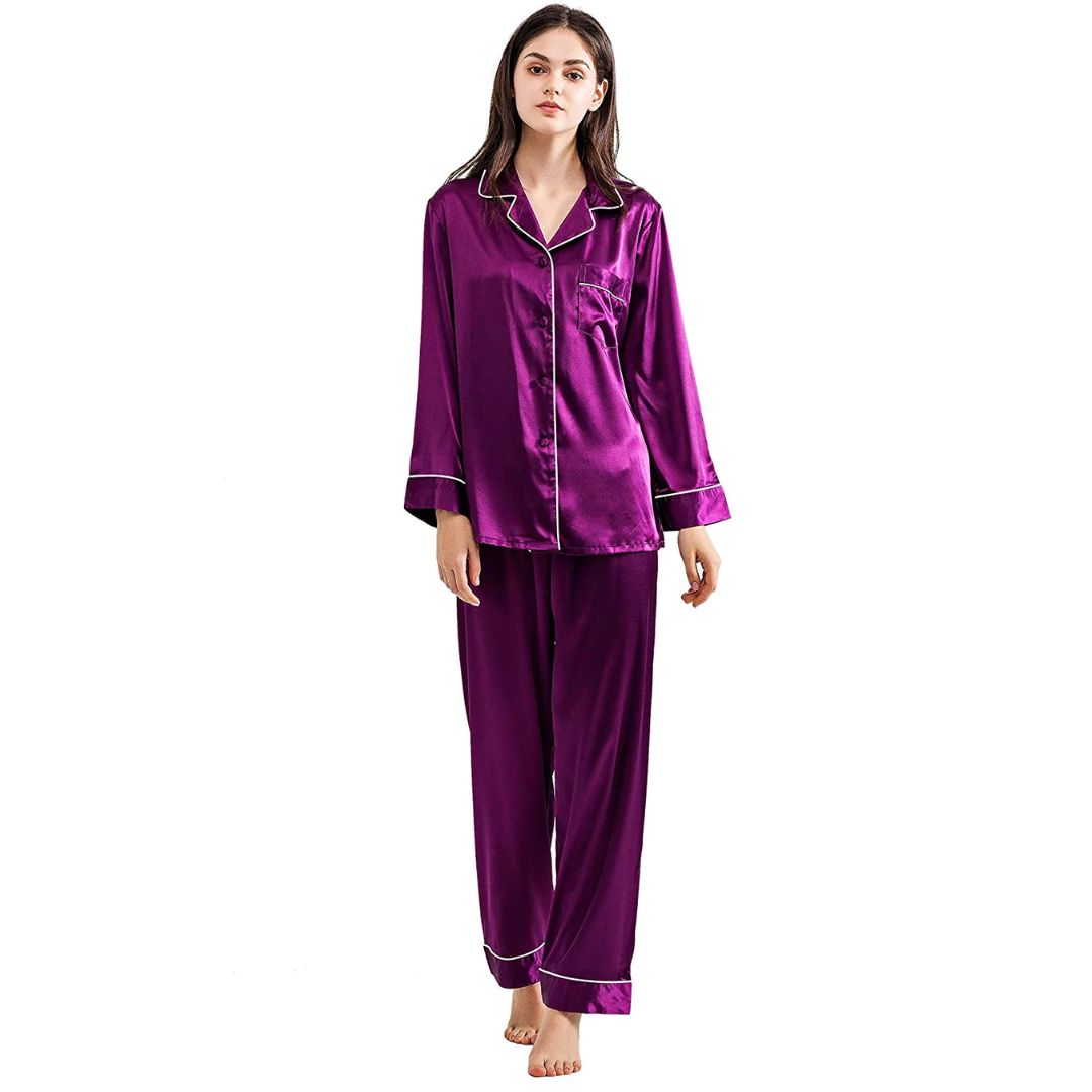 2 pc nighty in premium fabric silk jersey