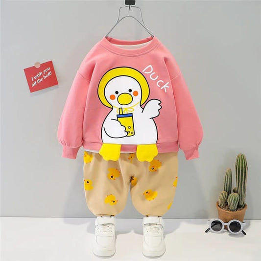 beautiful cartoon printed  kids suit