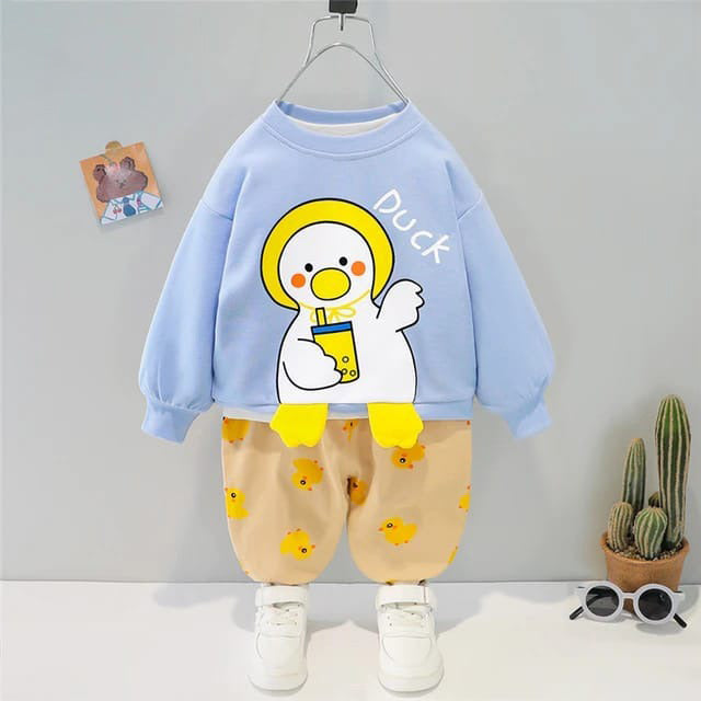 beautiful cartoon printed  kids suit