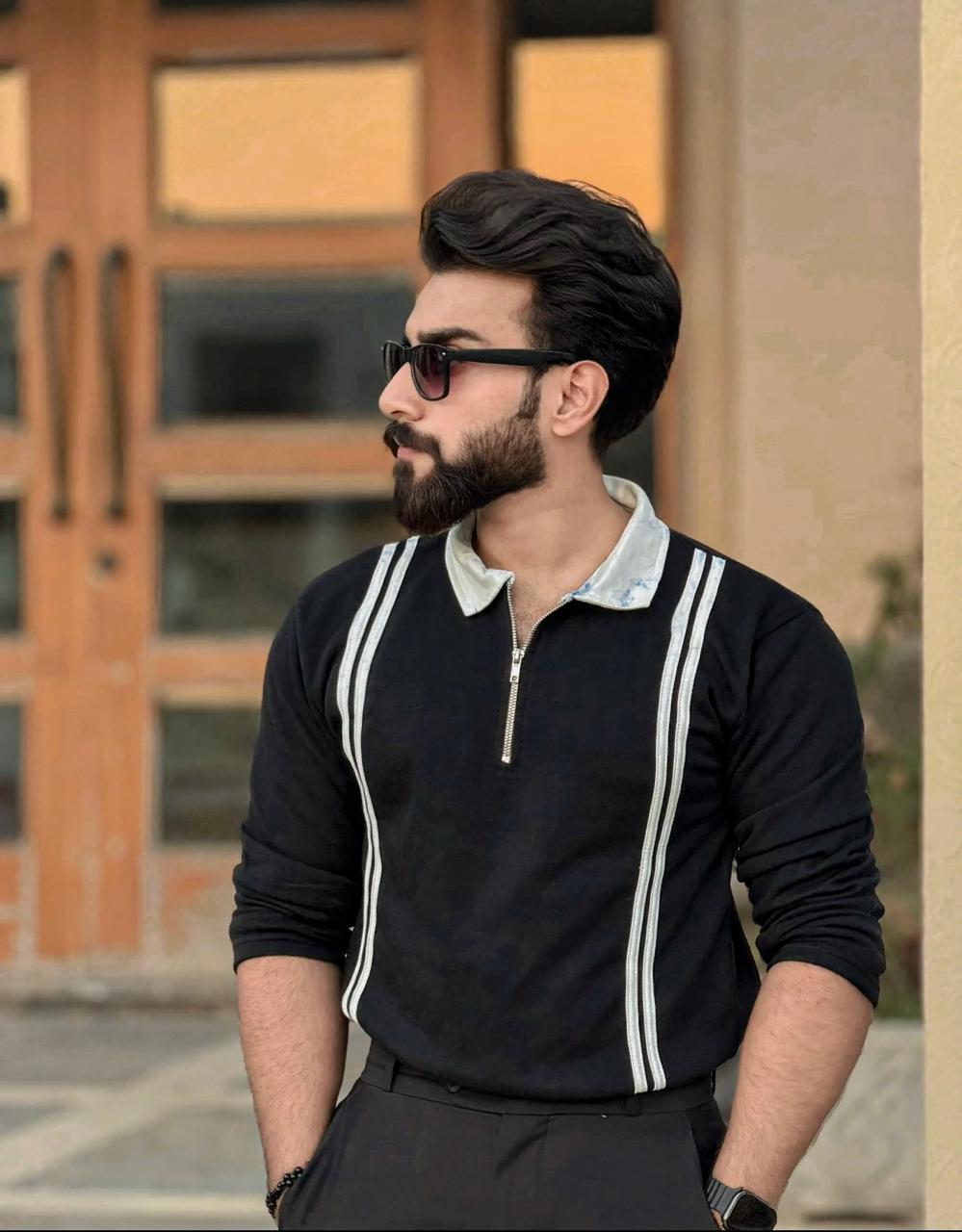 Stripe Zipper Sweatshirt For Men’s and boys