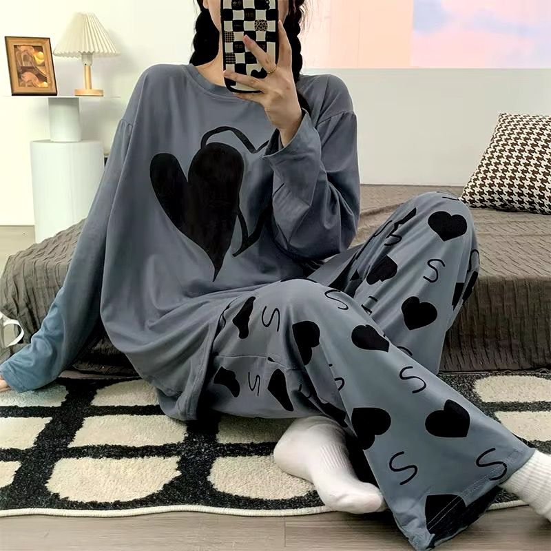 heart printed night suit fabric cotton jarsy