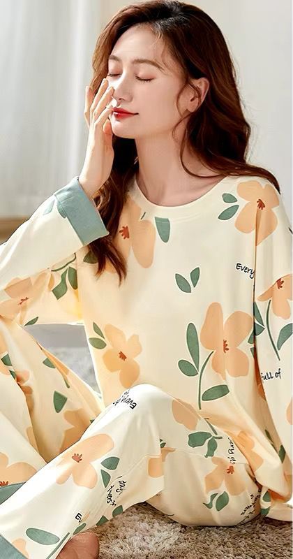 flower printed night suit in premium fabric for girls and woman (MH 77)