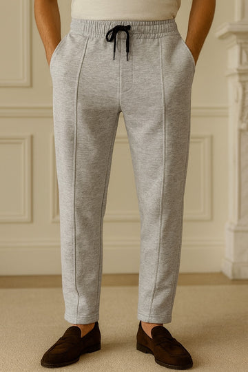 H Gray Fleece Front Stripe Trouser For Mens & Boys