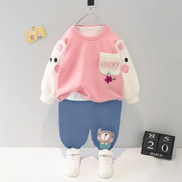 beautiful bears printed kids suit