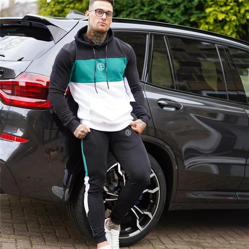 Contrast Panel Winter Tracksuit For Mens & Boys