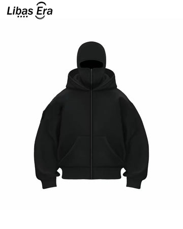 Black Balaclava Ninja Hoodie For Mens & Boys