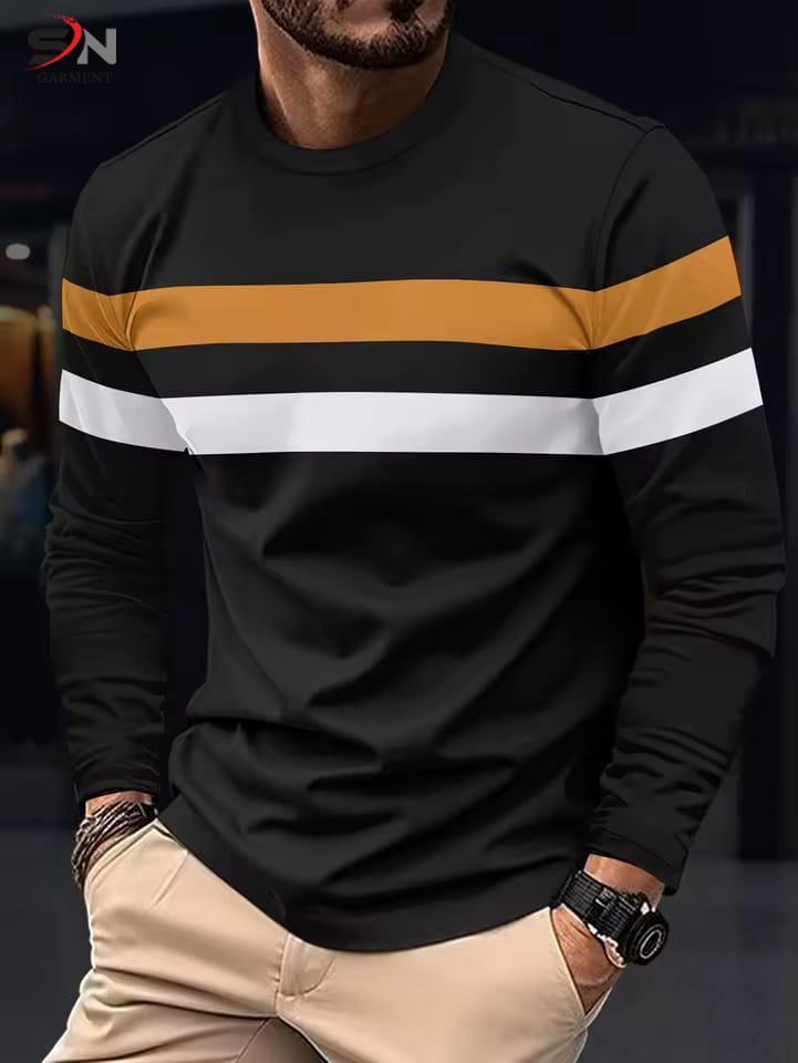 casual full sleeves  t shirts panel style