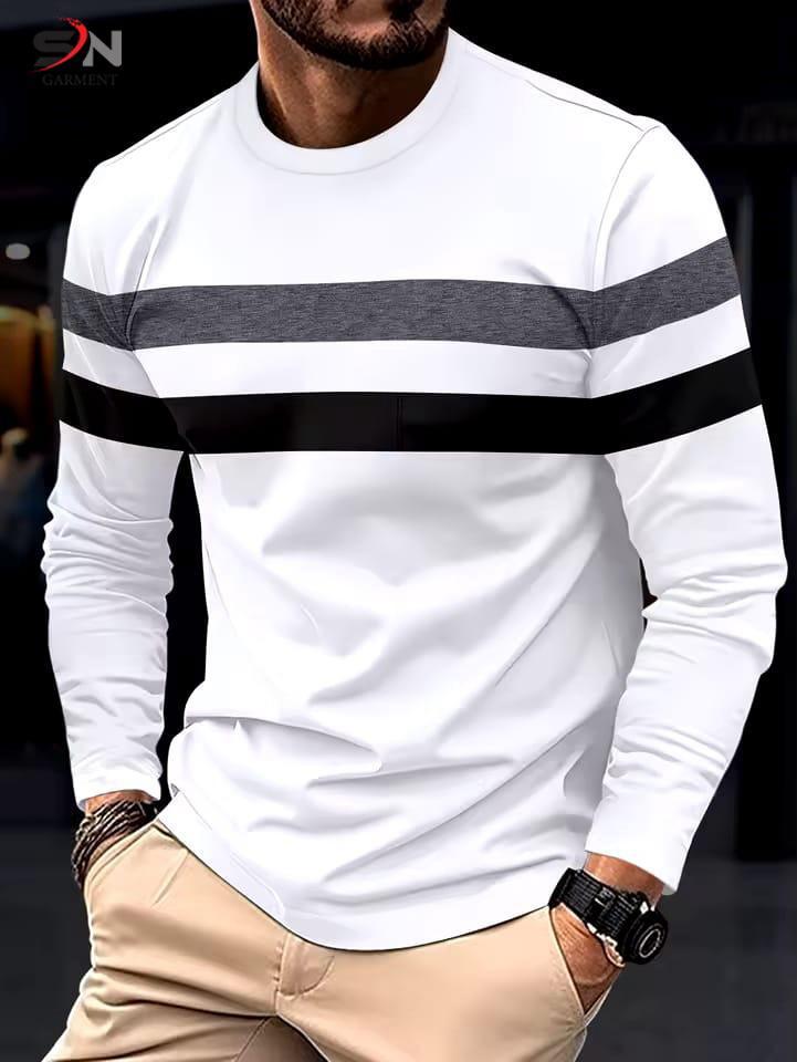 casual full sleeves  t shirts panel style